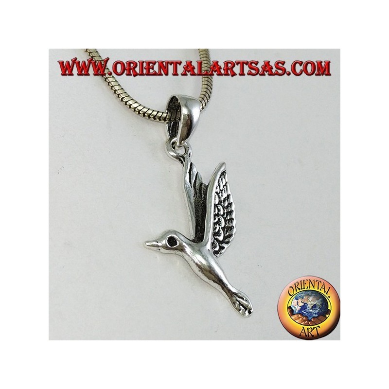 Colgante de plata el colibrí