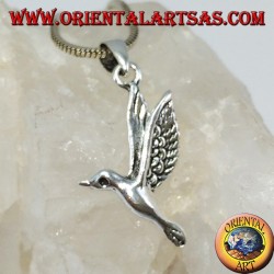 Silver pendant the hummingbird