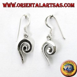 Silberne Ohrringe mit offener Spirale