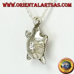 Lucky Karen tortoise silver pendant
