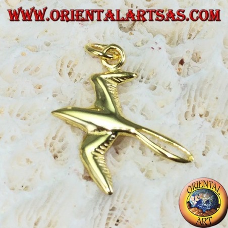 Ciondolo Rondine in argento placcato in oro