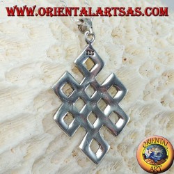 Pendant in 925 sterling silver knot from Srivatsa or Tibetan infinity
