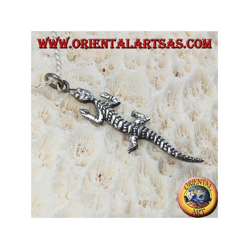 Colgante en plata, lagarto