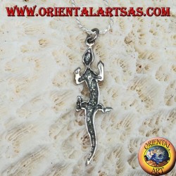Colgante en plata, lagarto