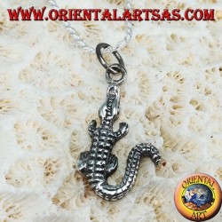 Pendentif crocodile en argent