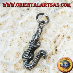 Pendentif crocodile en argent