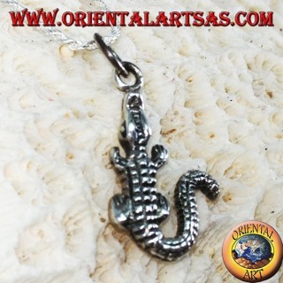 Pendentif crocodile en argent