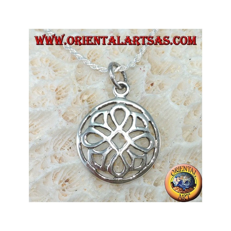 Pendant in sterling Saint John's knot in the circle
