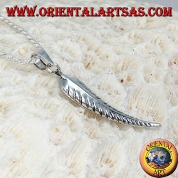Colgante de plata con forma de pluma de purificación