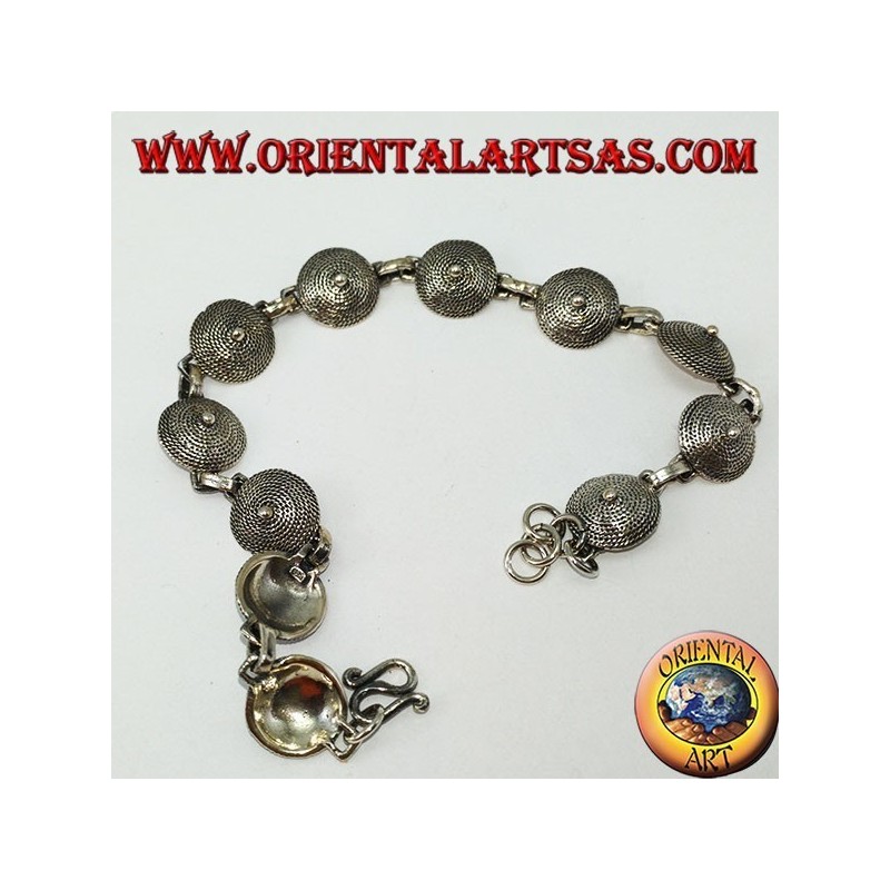 Bracciale Argento Etnico a Scudo Artigianale | Oriental Art