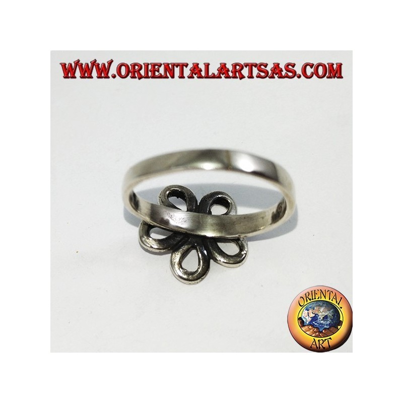 Silberring mit Orangenblüte (glücksverheißendes Symbol)