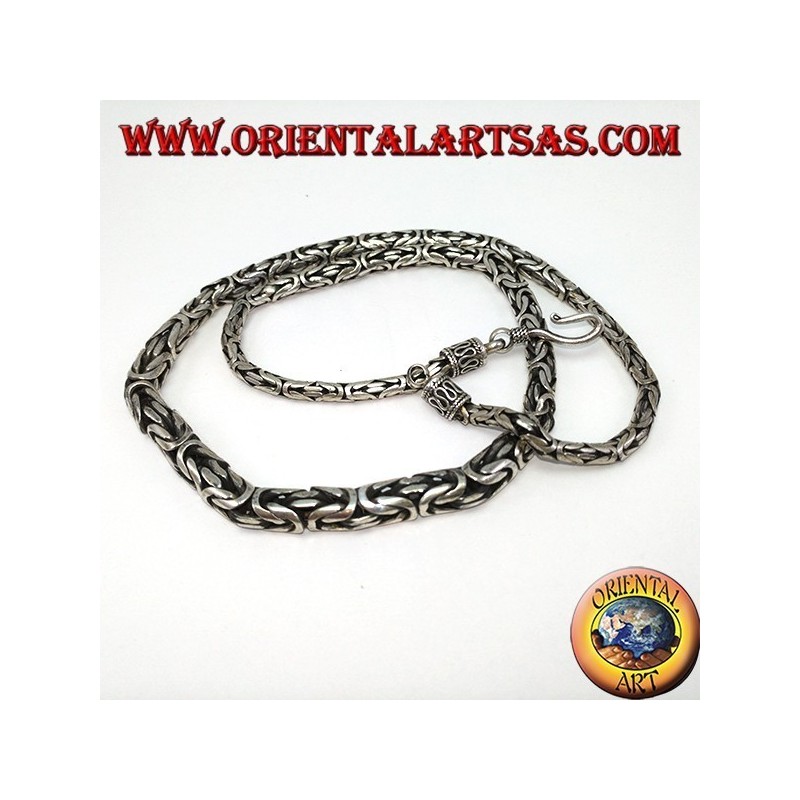 Silberkette, Borobudur 52 cm byzantinischen Mesh zu klettern
