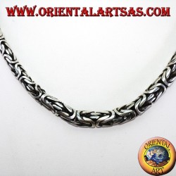 Collier en argent, borobudur à grimper 52 cm Byzantine mesh
