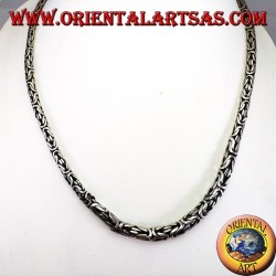 Collier en argent, borobudur à grimper 52 cm Byzantine mesh