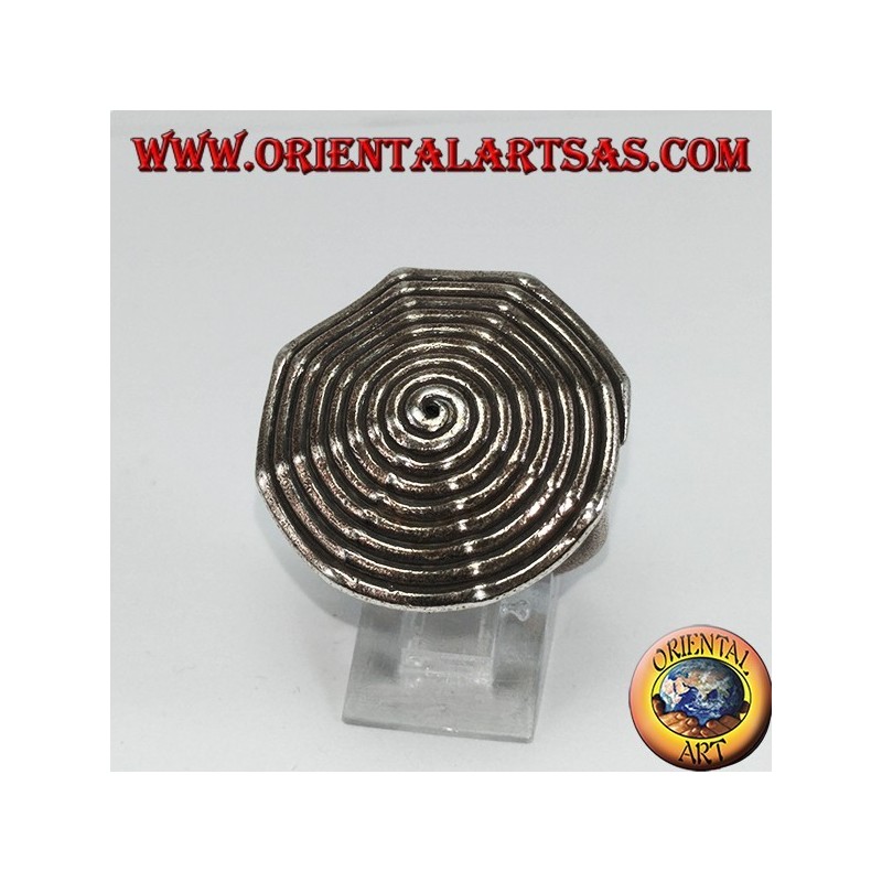 Silver ring, Karen spiral