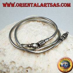 Necklace in 925 silver, 45 cm snake with detachable hook