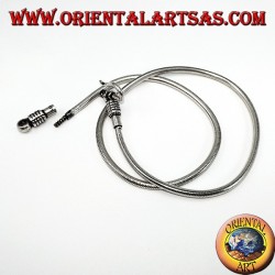 Collier en argent 925, serpent de 45 cm avec crochet détachable