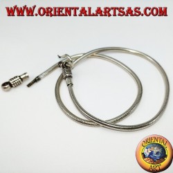 Collar en plata 925, serpiente de 45 cm con gancho desmontable