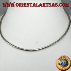 Collier en argent 925, serpent de 45 cm avec crochet détachable