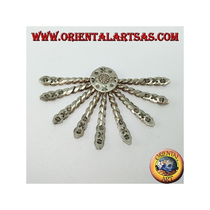 Handmade Karen Fächer Silber Anhänger