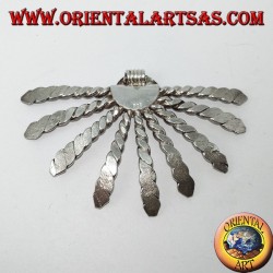 Handmade Karen fan silver pendant