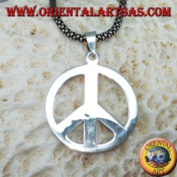 Silver pendant symbol of peace (medium)