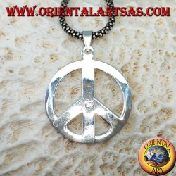 Silver pendant symbol of peace (medium)