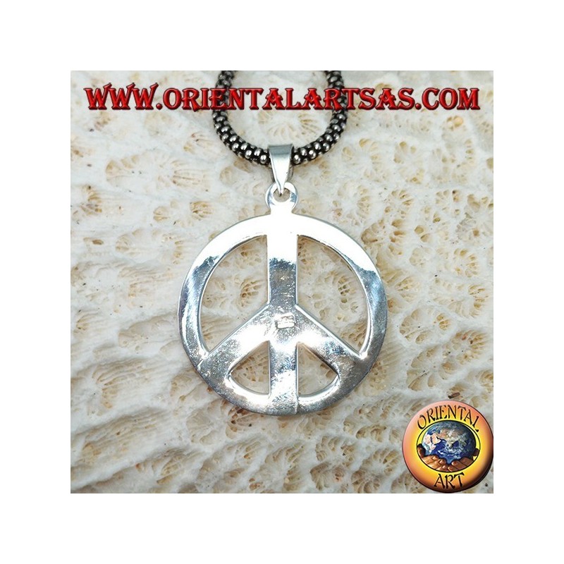 Silberner Anhänger Symbol des Friedens (mittel)