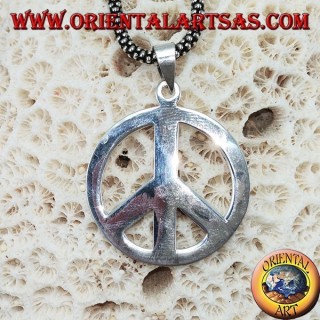 Silver pendant symbol of peace (medium)