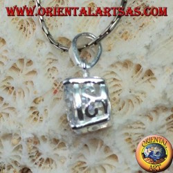 Pendentif en argent avec zircon rond