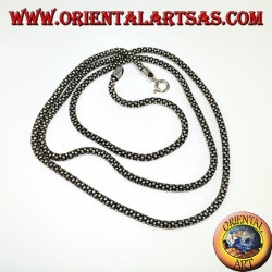 Silver chain, round curl