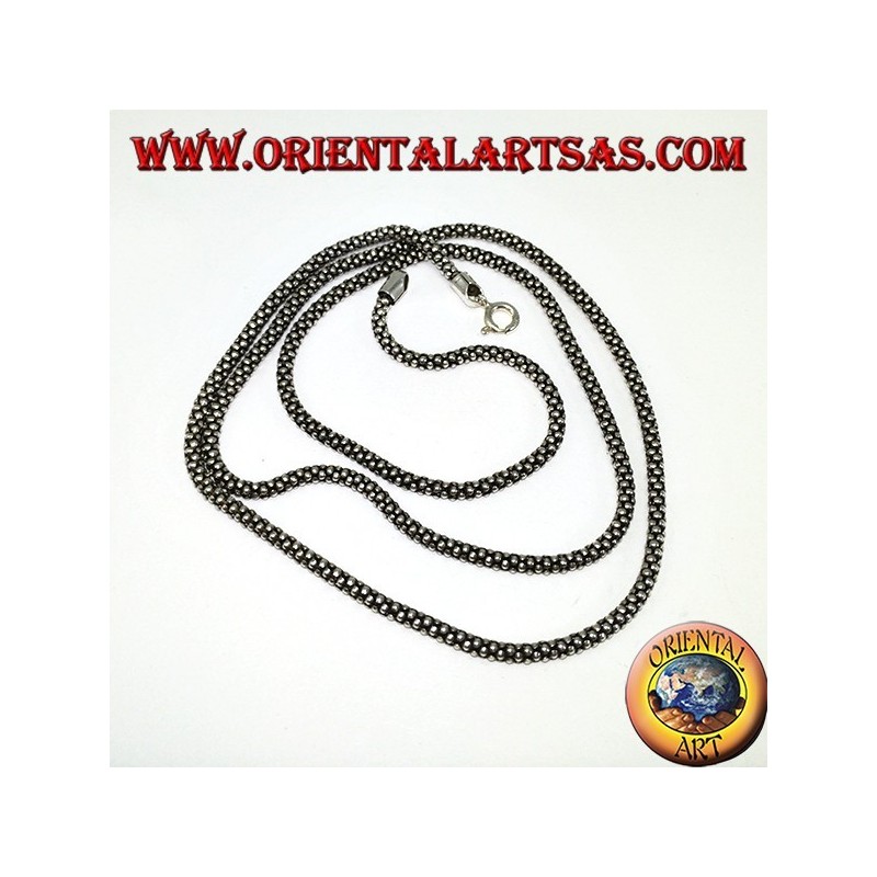 Silver chain, round curl