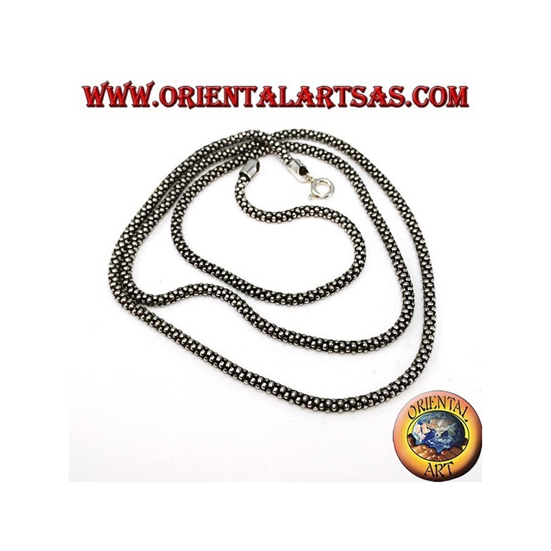 Silver chain, round curl