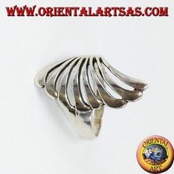 Bague en argent en forme d'éventail