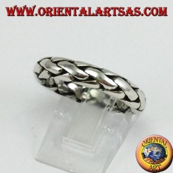 Anillo de plata tejido a mano