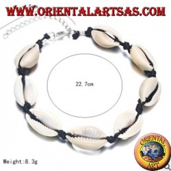 Bracelet - bracelet de cheville cauri et fermoir mousqueton (8)