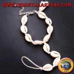Amuleto de tobillo amuleto de la suerte con caparazones de cauri