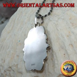 Colgante de plata con camafeo lapislázuli ovalado natural (grande)