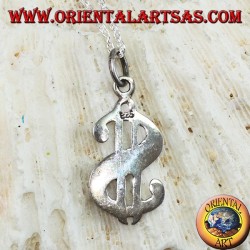 Silberner Anhänger das Dollar-Symbol