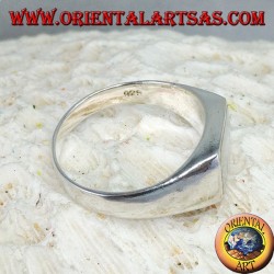Bague simple en argent avec nacre rectangulaire 8 * 10