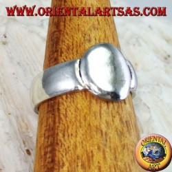 Anillo de plata para pies o falanges con una placa ovalada lisa