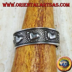 Silberring für Füße oder Phalanx mit gemeißelten Füßen