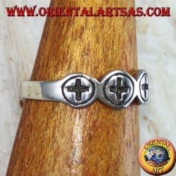 Bague en argent pour les pieds ou les phalanges avec trois croix