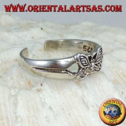 Bague en argent pour les pieds ou la phalange avec papillon