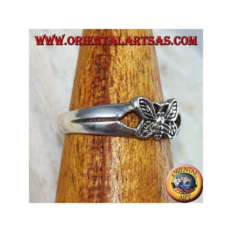 Bague en argent pour les pieds ou la phalange avec papillon
