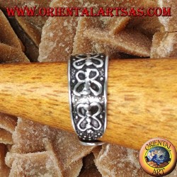 Anillo de plata para pies o para falanges con mariposas en una fila
