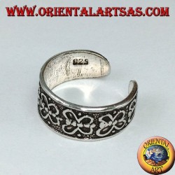 Bague en argent pour les pieds ou pour les phalanges avec des papillons d'affilée