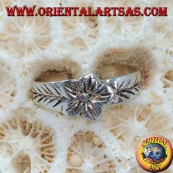 Anillo de plata para pies o para falanges con flor