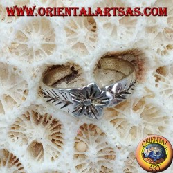 Bague en argent pour les pieds ou pour les phalanges avec fleur