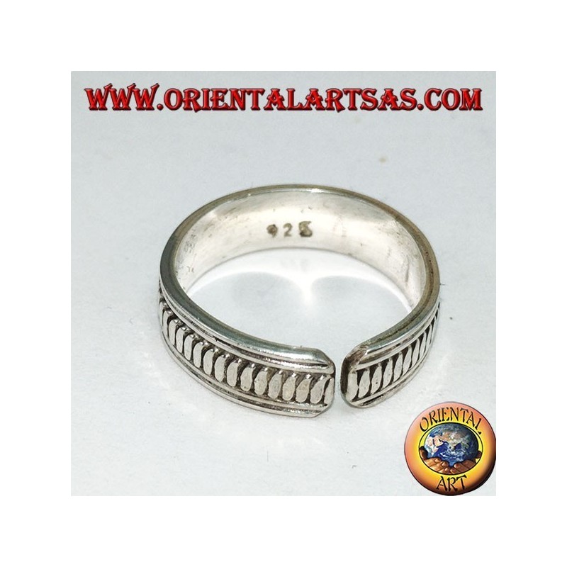 Anillo de plata para pies o para falanges, hecho a mano